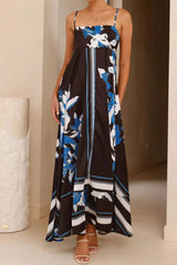 Printed Square Neck Cami Maxi Dress