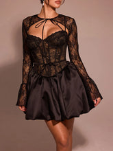 Sweetheart Neck Lace Dress and Cover Up Set