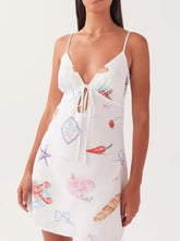 Tie-Front Mini Cami Dress