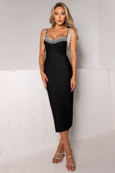 Diamond Tassel Tight Bandage Evening Dress