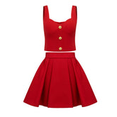 Elegant And Sexy Sleeveless Short Vest Corset Skirt