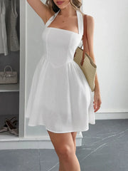 Halter Neck Summer Mini Dress