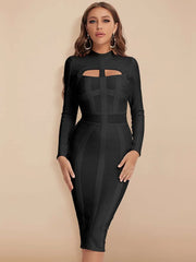 Alana Bandage Midi-Black