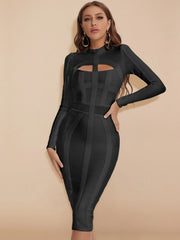 Alana Bandage Midi-Black