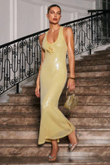 Alluring Hollow Backless Sequin Dress