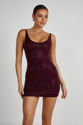 Selen Square Diamond Mini Dress