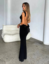 CHIC BACKLESS MAXI DRESS