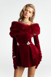Scarlet Luxe Velvet Dress