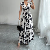 V-Neck Maxi Elegant Dress