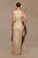 ALLURE SPARKLE CUTOUT MAXI WEDDING DRESS