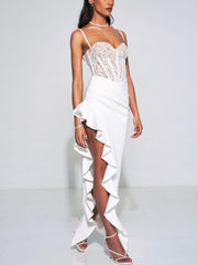 Chic Split Stitching Lace Dress