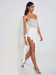 Chic Split Stitching Lace Dress