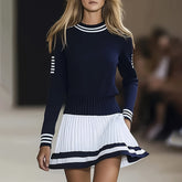 Ribbed Knit Sweater Dress �Long Sleeve Mini