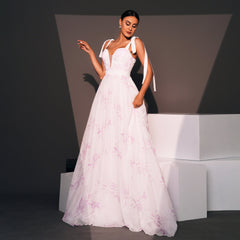 CHARMING ELEGANT WHITE MAXI DRESS