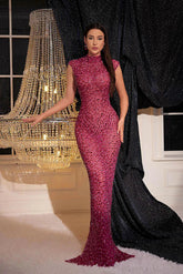 SALENE RHINESTONE PARTY MAXI DRESS