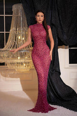 SALENE RHINESTONE PARTY MAXI DRESS