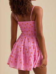 Floral Smocked Tiered Mini Cami Dress