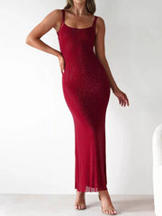 Backless Sleeveless Bodycon Maxi Dress