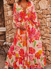 Smocked Floral Long Sleeve Maxi Dress