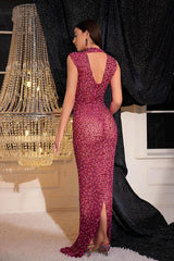 SALENE RHINESTONE PARTY MAXI DRESS