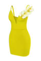 Alana One shoulder Elegant Rose Party Dress