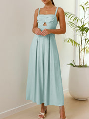 Devine Cutout Square Neck Cami Dress