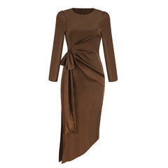 Elegant Slim Dress With Irregular Hips