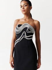 CLERNA STRAPLESS BANDAGE DRESS