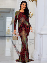 Alyia Sequin Maxi Evening Dress