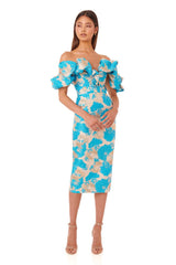 Jacquard V-neck Wedding Strapless Dress