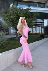 Chain Fishtail Bandage One-piece Dress