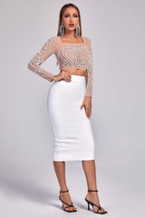 Chic Two Piece Bubble Bandage Dress