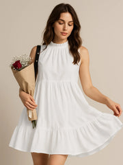 Tiered Sleeveless Summer Mini Dress