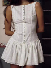 Lace Detail Sleeveless Mini Dress