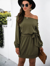One Shoulder Tie Waist Dress