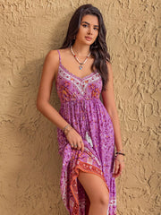 Tassel Floral Print Cami Dress