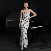 ARILA SATIN BACKLESS HOLIDAY DRESS