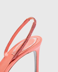 Aileen Rhinestore Slinkback Sandals In Pink