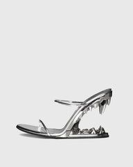 Antonia Wolf Tooth Sandals In Silver