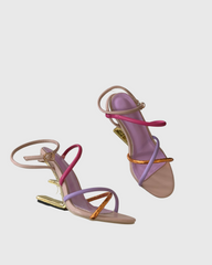 April Cross Strap Alien Slippers In Pink