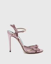 Asia Woven Leather Sandals In Pink