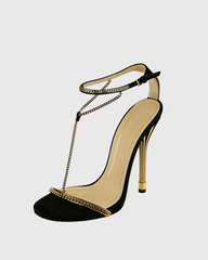 Bailee Vintage Chain T Strap Sandals