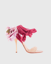 Casey Flower Lace Up Sandals In Pink