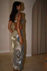 Allure Sequin Cut-Out Backless Dress