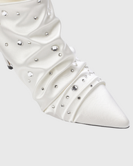 Dagan Rhinestone Ruch Ankle Boots