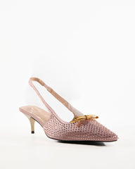 Dakota Rhinestore Slingback Pumps In Pink