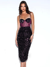 Charming Sequin Corset Elegant Dress