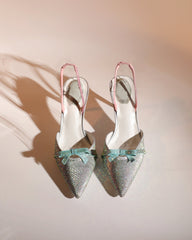 Easton Rhinestone Slingback Pumps In Silver