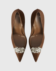 Eben Faux Suede Pumps In Brown