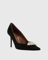 Eben Faux Suede Pumps In Black